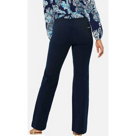 Lilly Pulitzer Merrin Bi-Stretch Boot Pull-On Pants Navy Size 4 - Picture 4 of 11